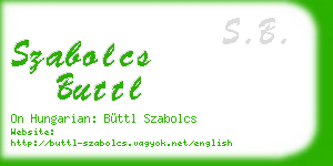 szabolcs buttl business card